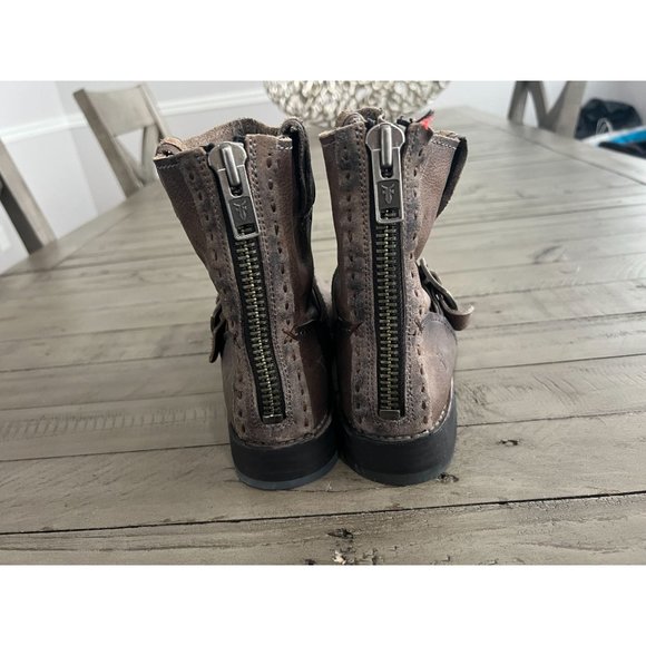 Frye Dark Brown Combat & Moto Boots - Picture 5 of 9